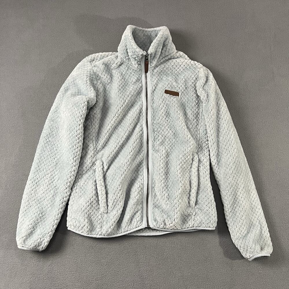 Columbia Jacket Womens Medium Blue Fire Side II Sherpa Full Zip Fleece Outdoors